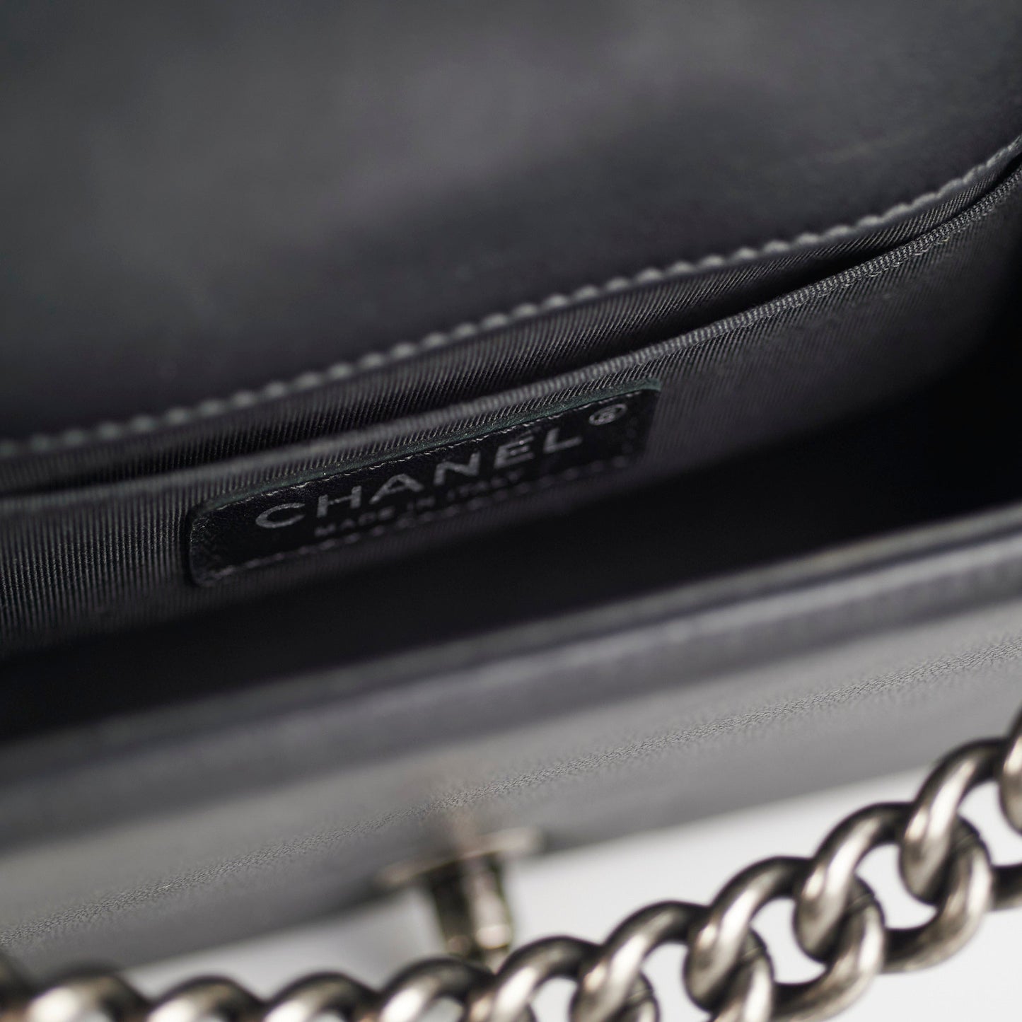 ITEM 29 - Chanel Small Chevron Boy Calfskin Black