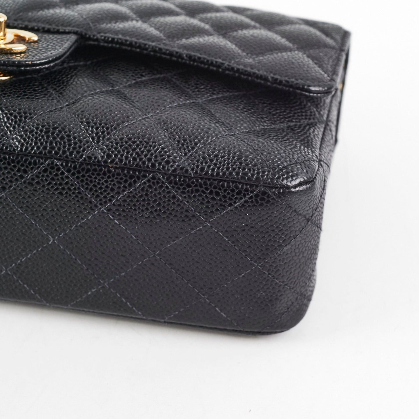 Chanel Medium/Large Classic Flap Caviar Black - Series 8