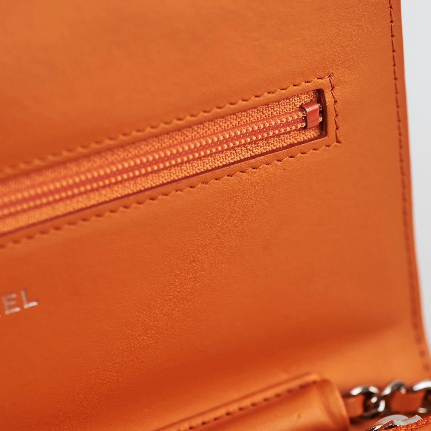 Chanel Wallet On Chain Orange Patent WOC
