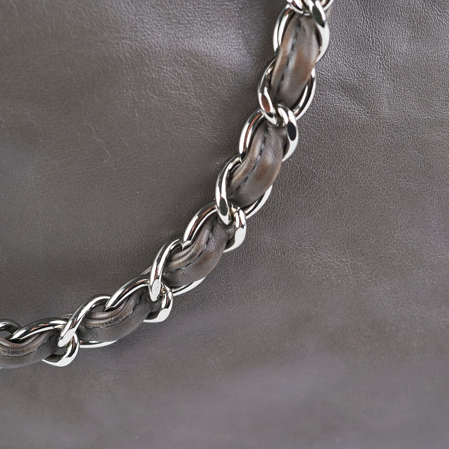 Chanel Grey Soft Calfskin Tote Bag