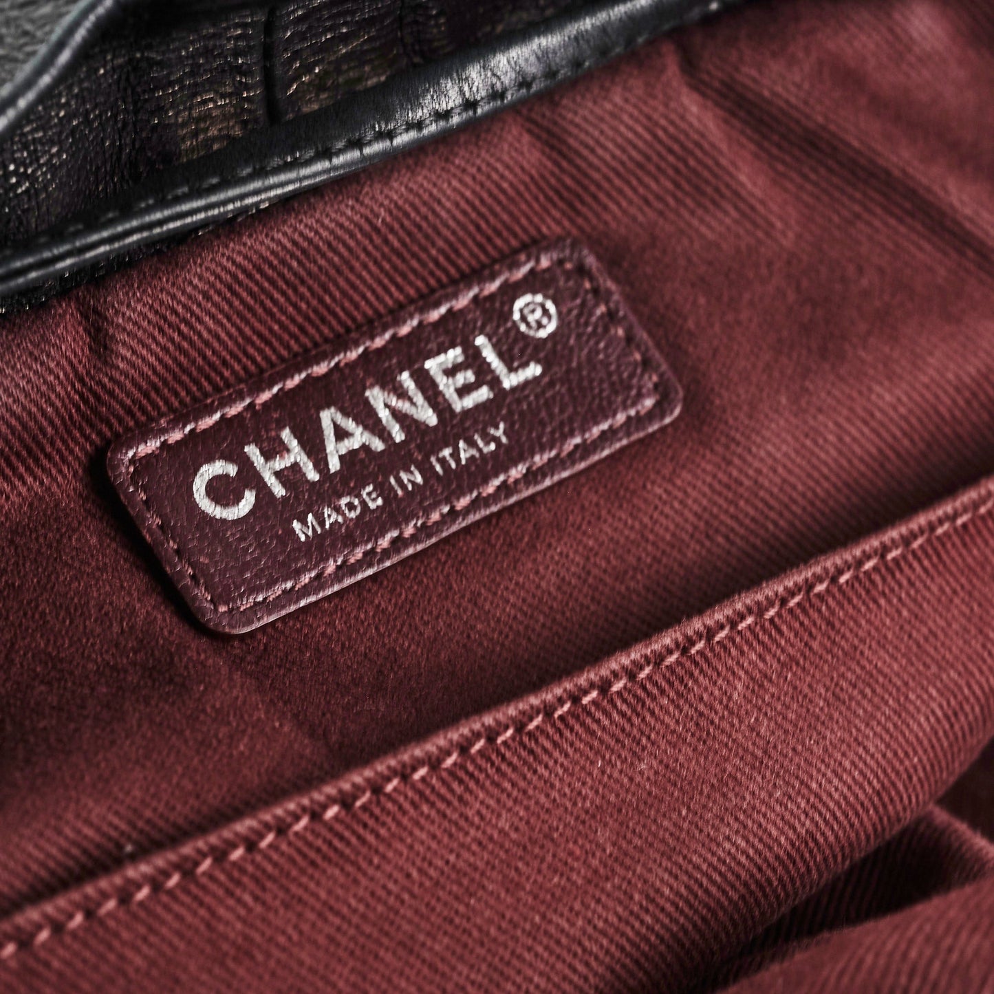 Chanel Black Distressed Calfskin Backpack