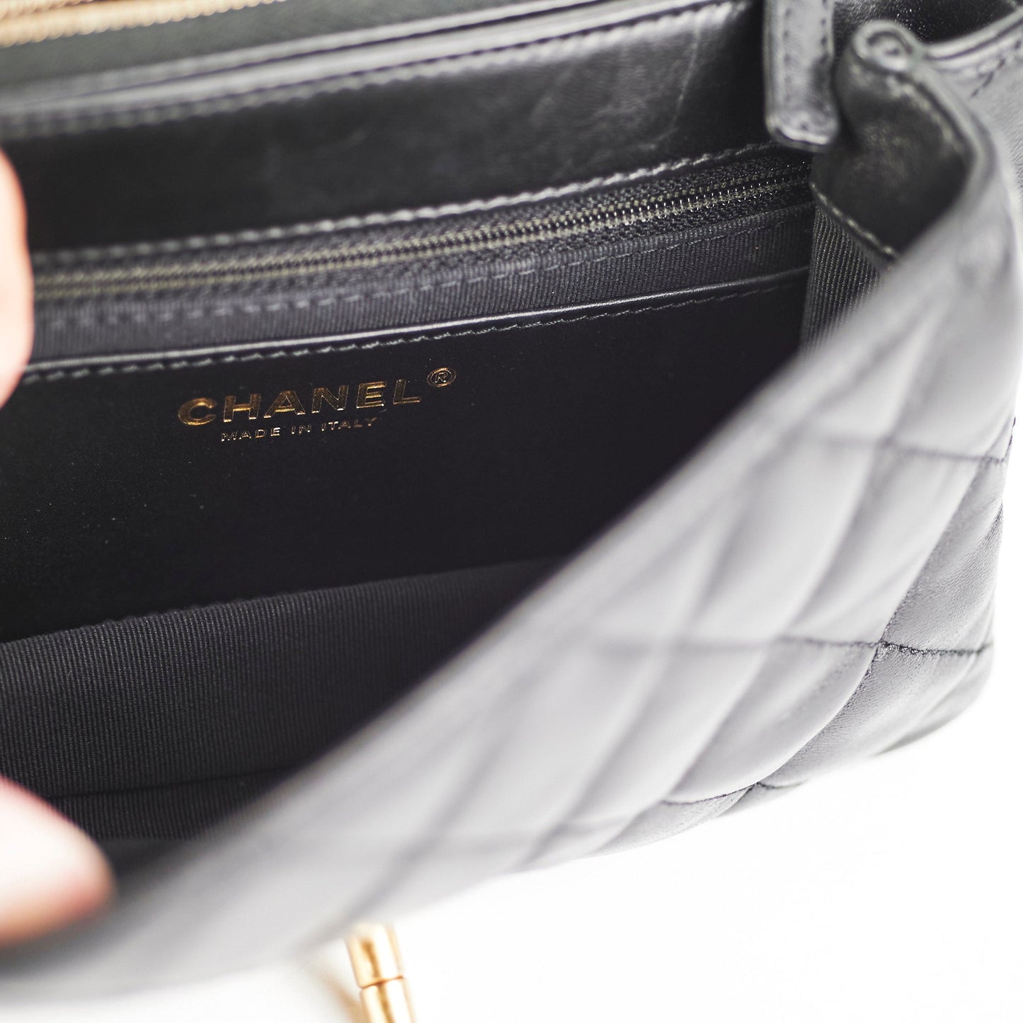 Chanel Seasonal Mini Rectangular Flap Lambskin Black