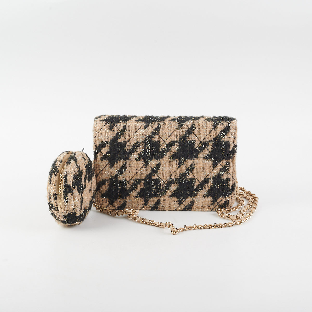 Chanel Tweed Wallet On Chain WOC with Detachable Pouch