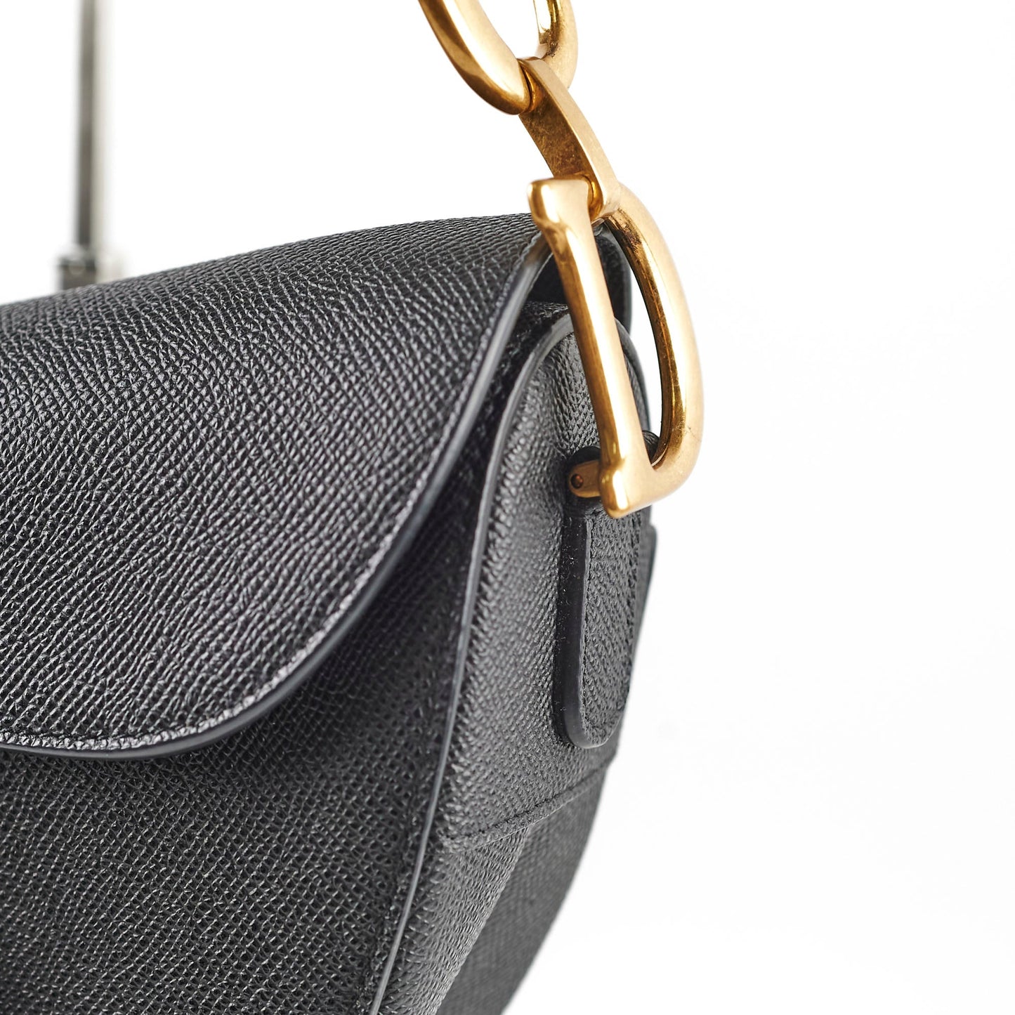 Dior Saddle Bag With Strap Calfskin Black Medium
