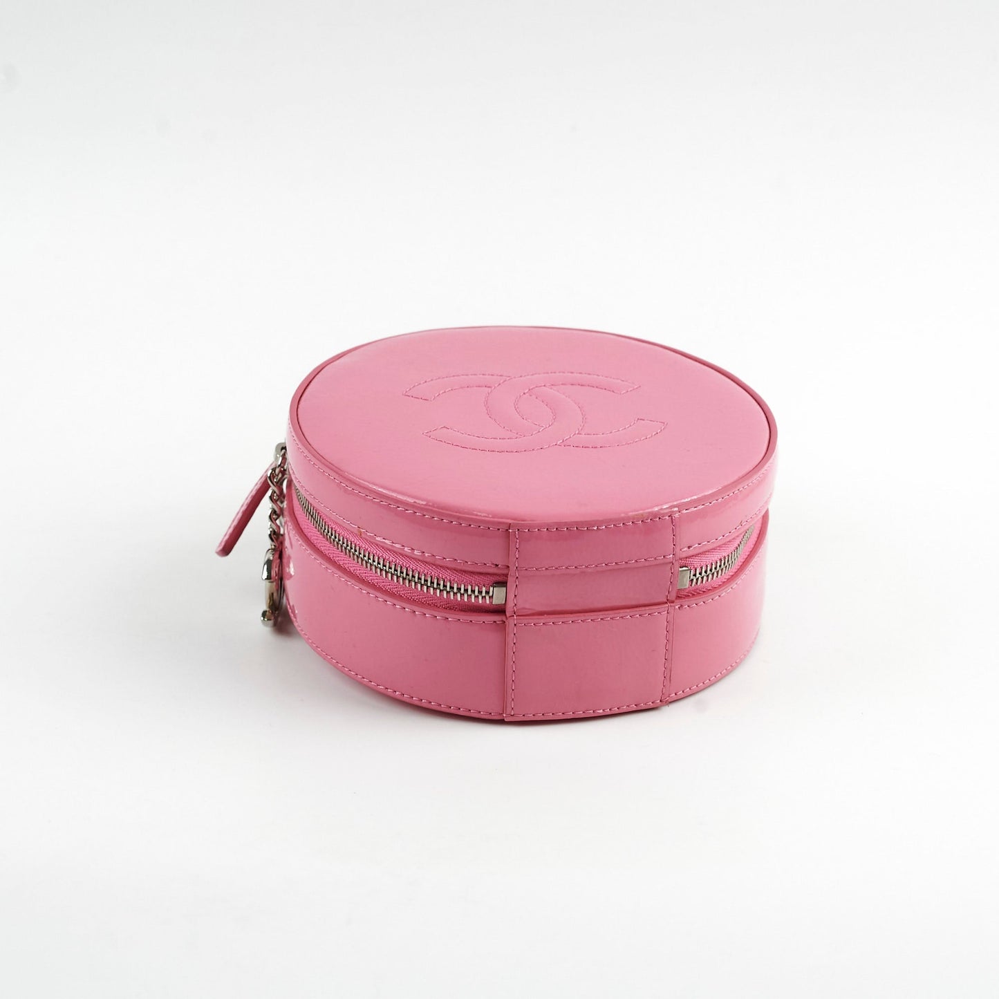 Chanel Patent Round As Earth Crossbody Bag Pink