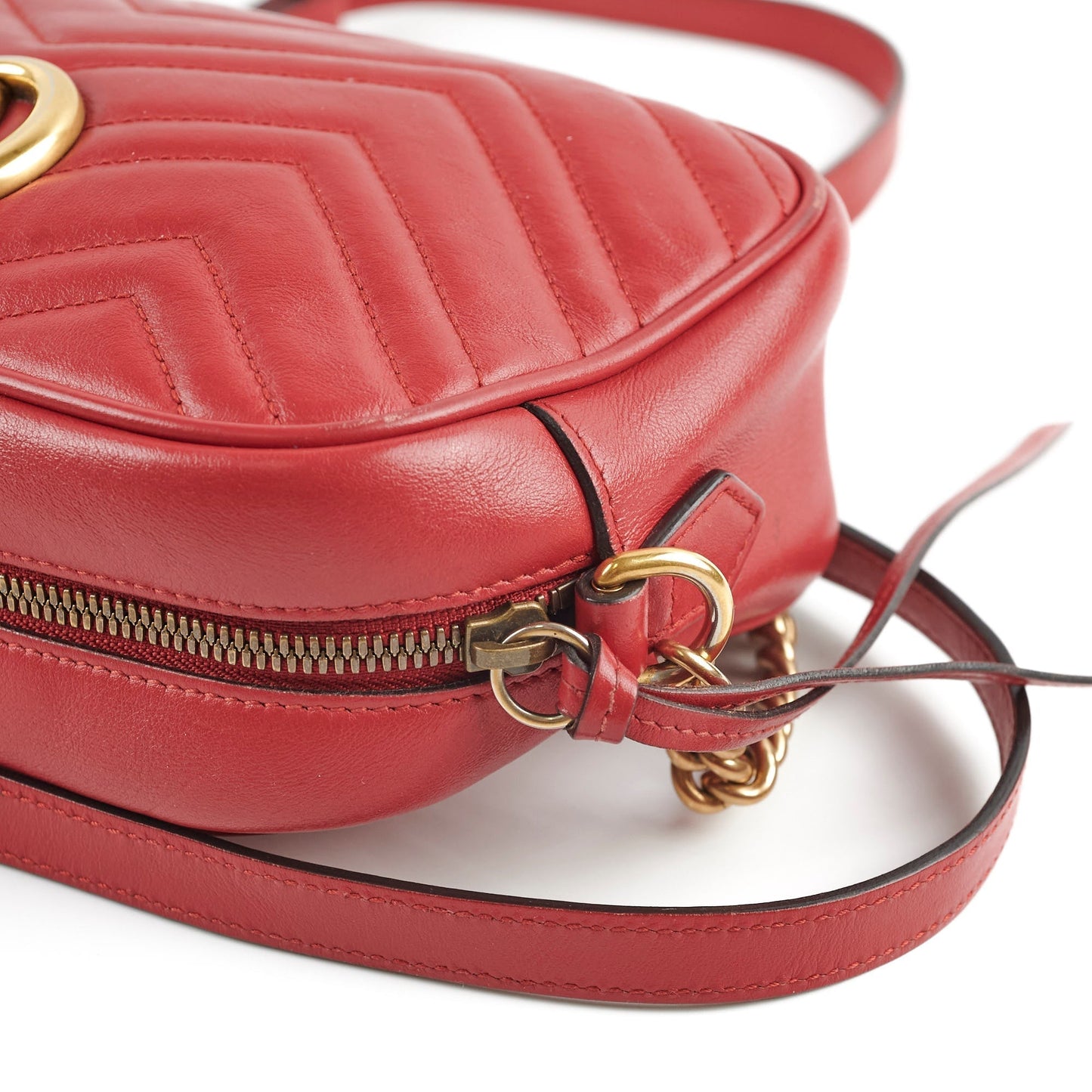 Gucci Small Marmont Camera Bag Red