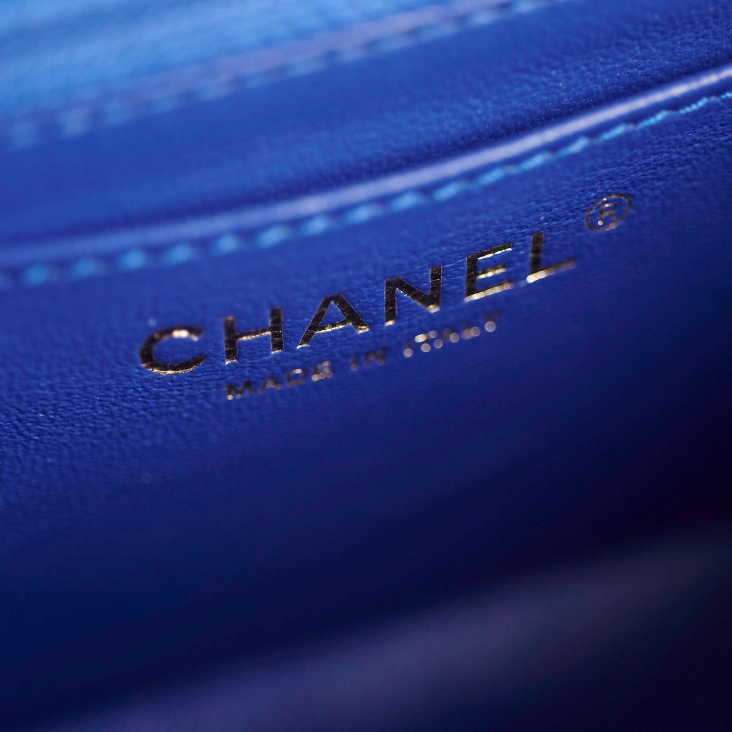 Chanel Mini Rectangular Chevron Blue