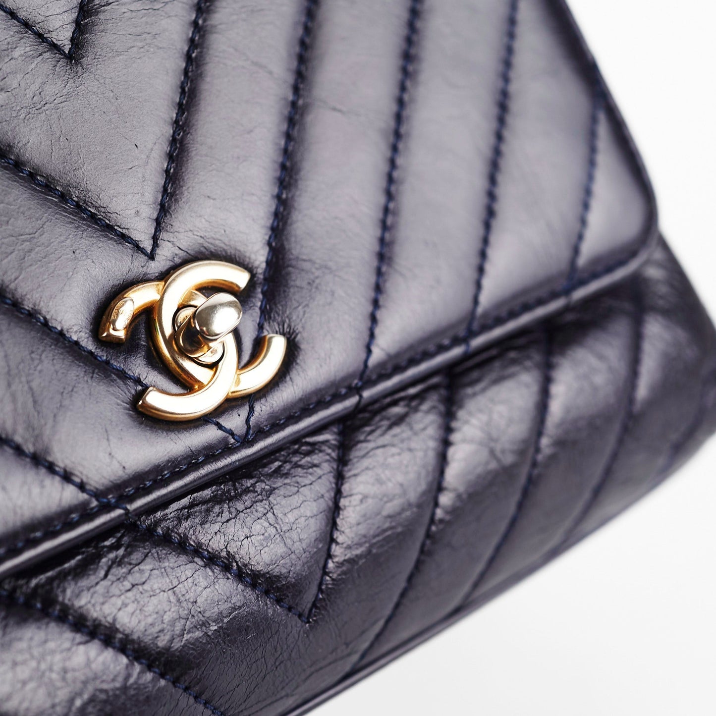 Chanel Small Coco Handle Dark Navy