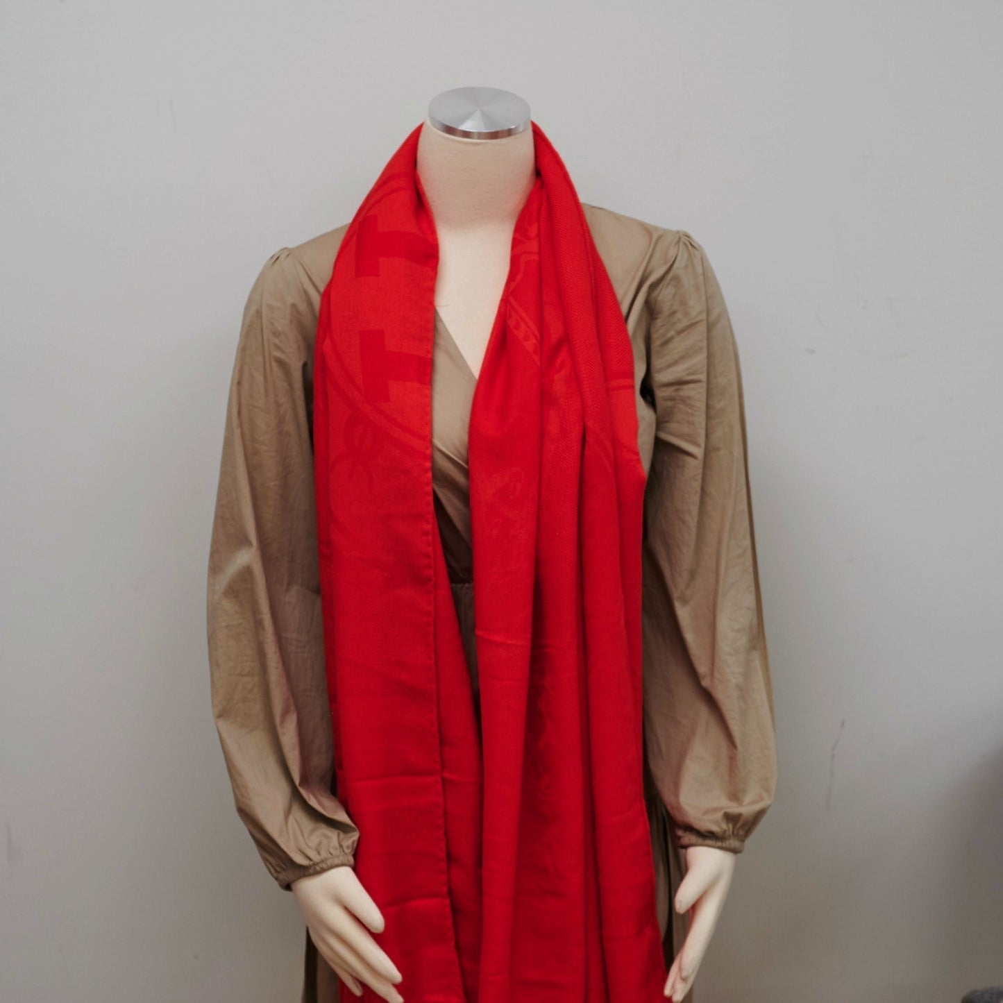 Hermes Shawl Orange Silk/Cashmere