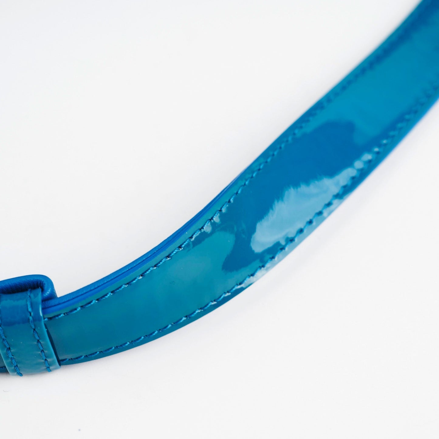 Chanel Boy Old Medium Turquoise Blue Patent