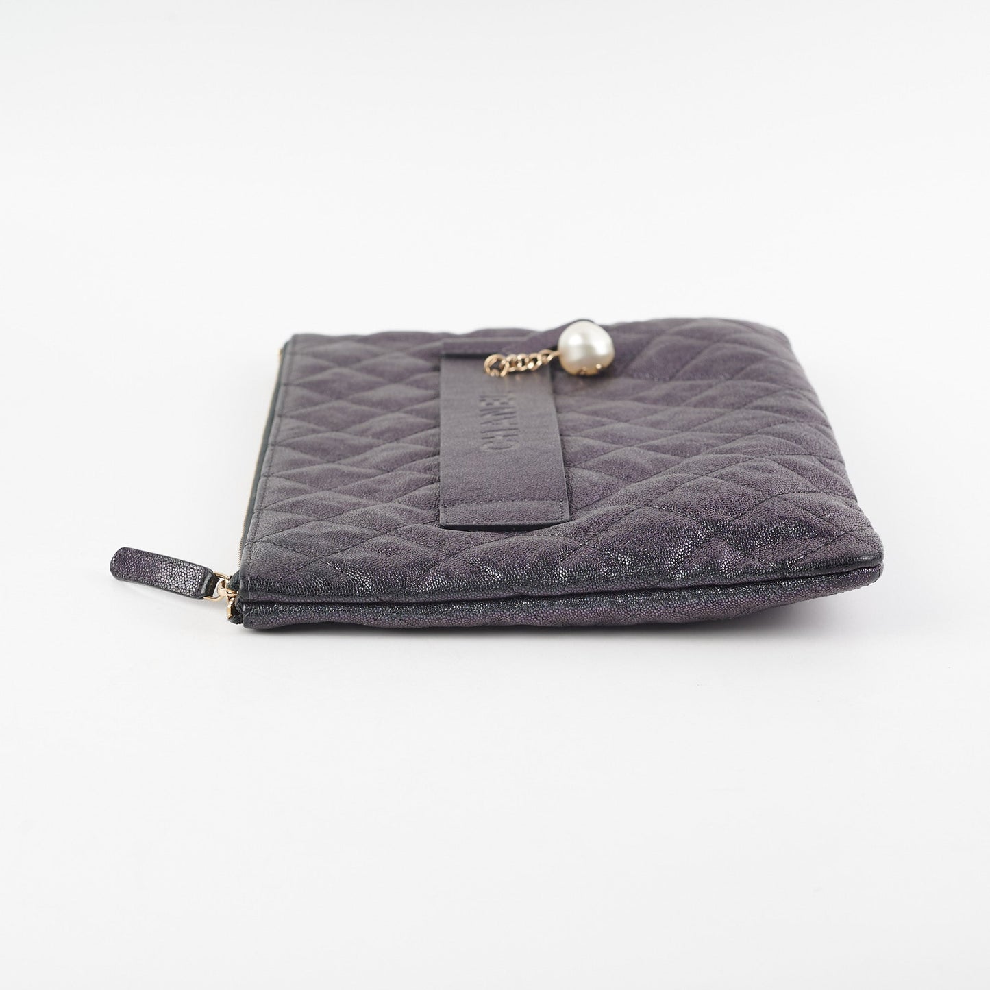 Chanel Iridescent Caviar Medium Night By The C Pouch Clutch