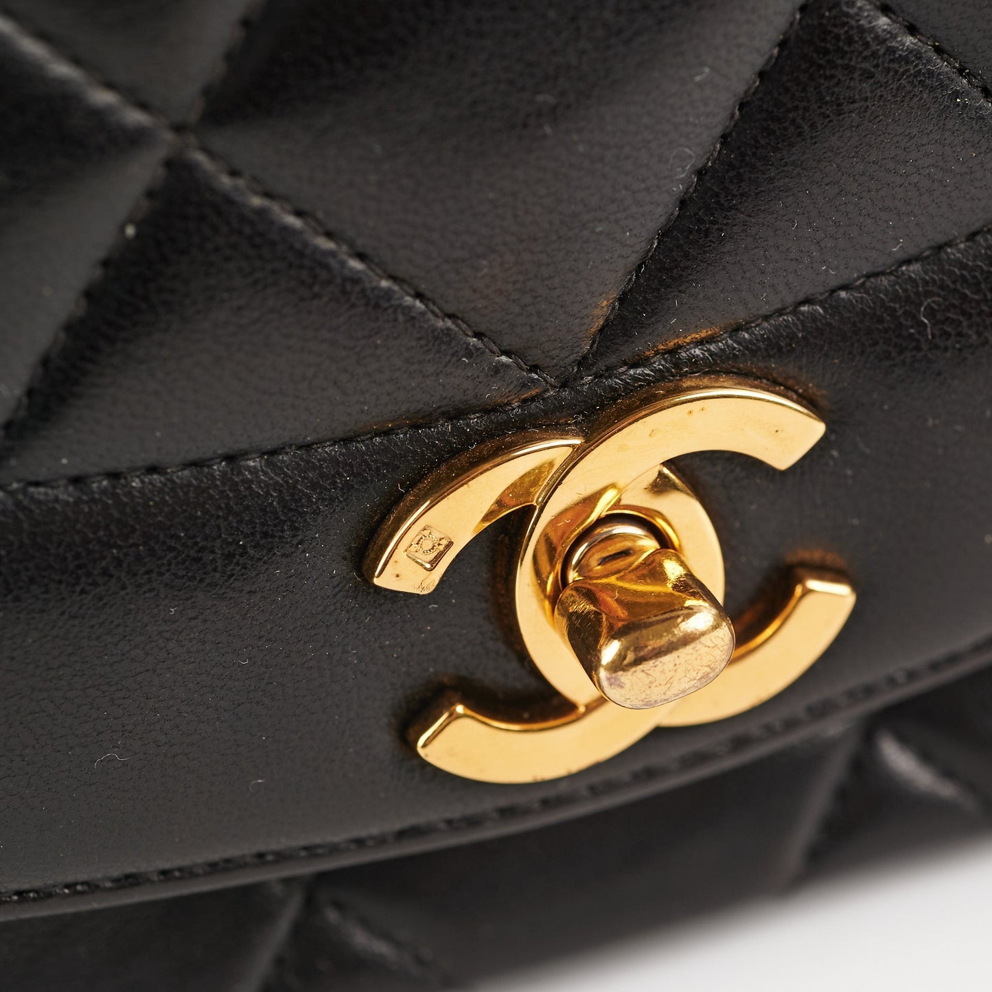 Chanel Small Diana GHW Black