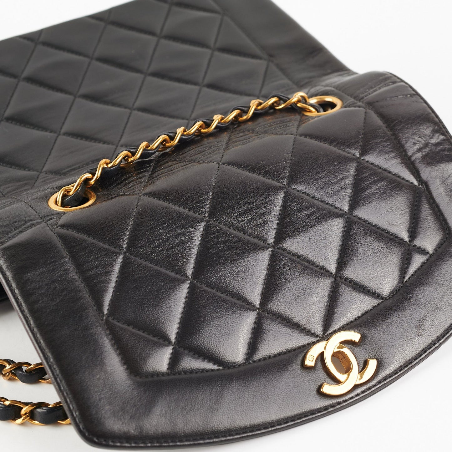 Chanel Small Diana GHW Black