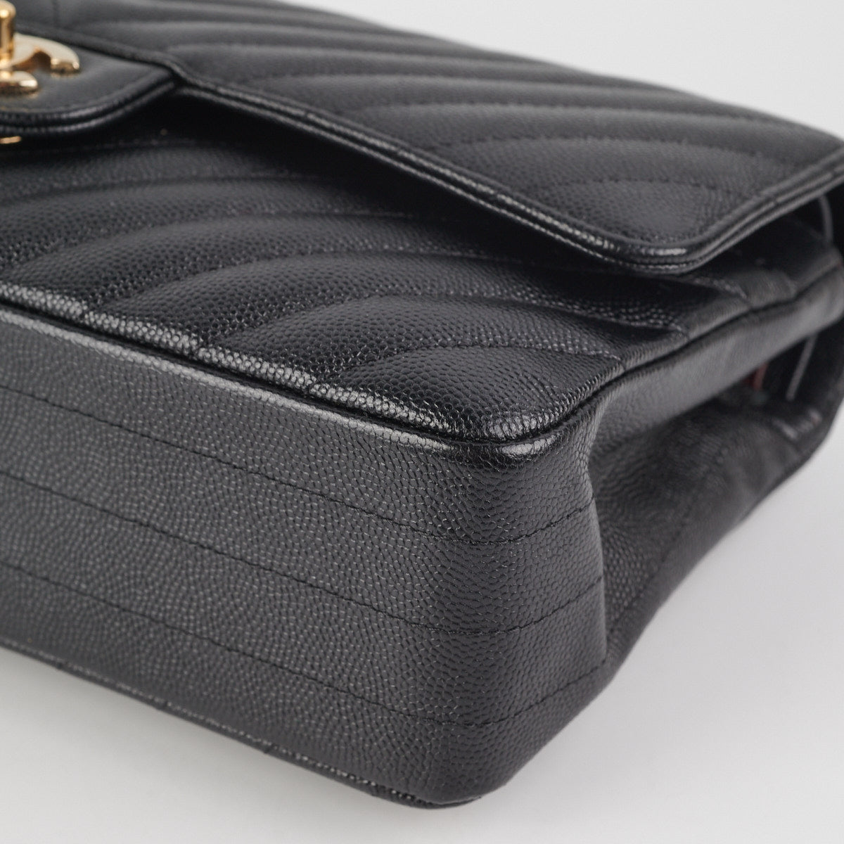 Chanel Classic Flap Medium/Large Chevron Caviar Black