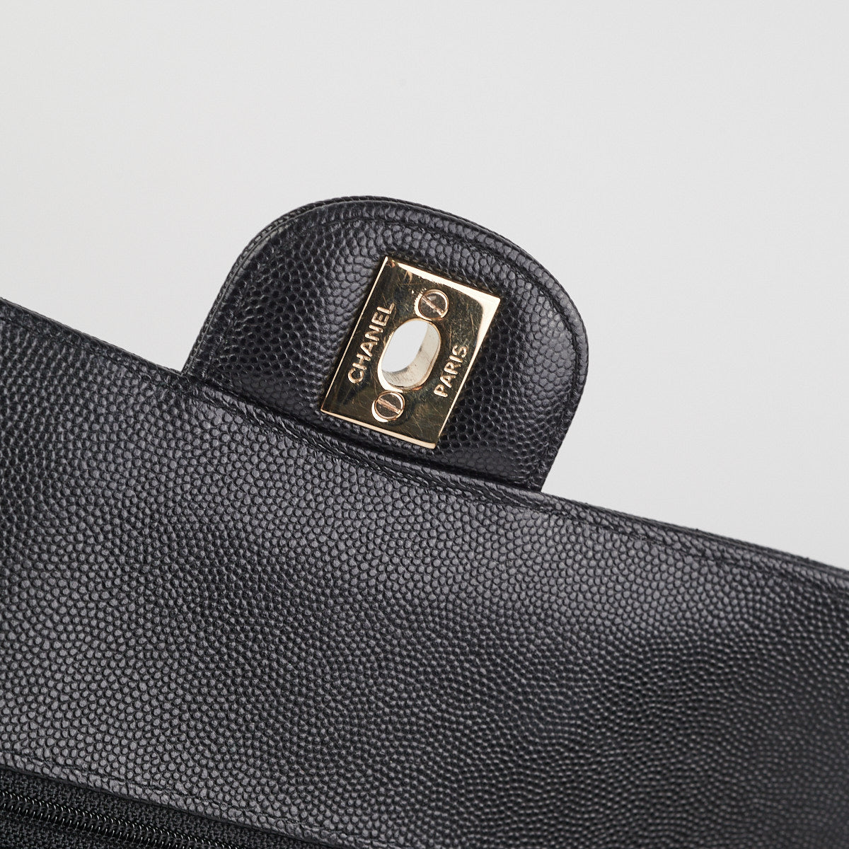 Chanel Classic Flap Medium/Large Chevron Caviar Black