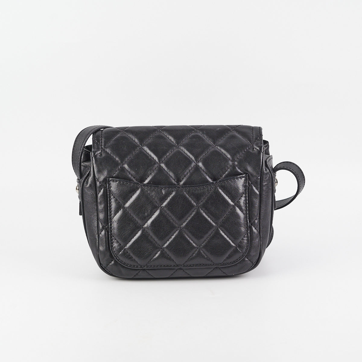 Chanel Quilted Sheriffs Star Square Black