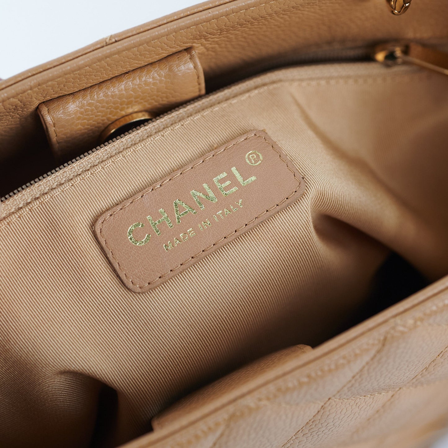 ITEM 15 - Chanel PST Caviar Dark Beige