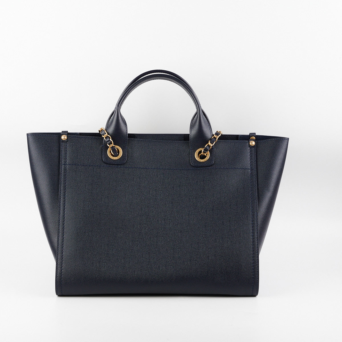 Chanel Deauville Small Caviar Tote Navy