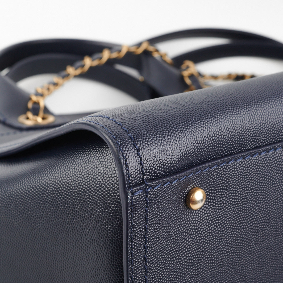 Chanel Deauville Small Caviar Tote Navy