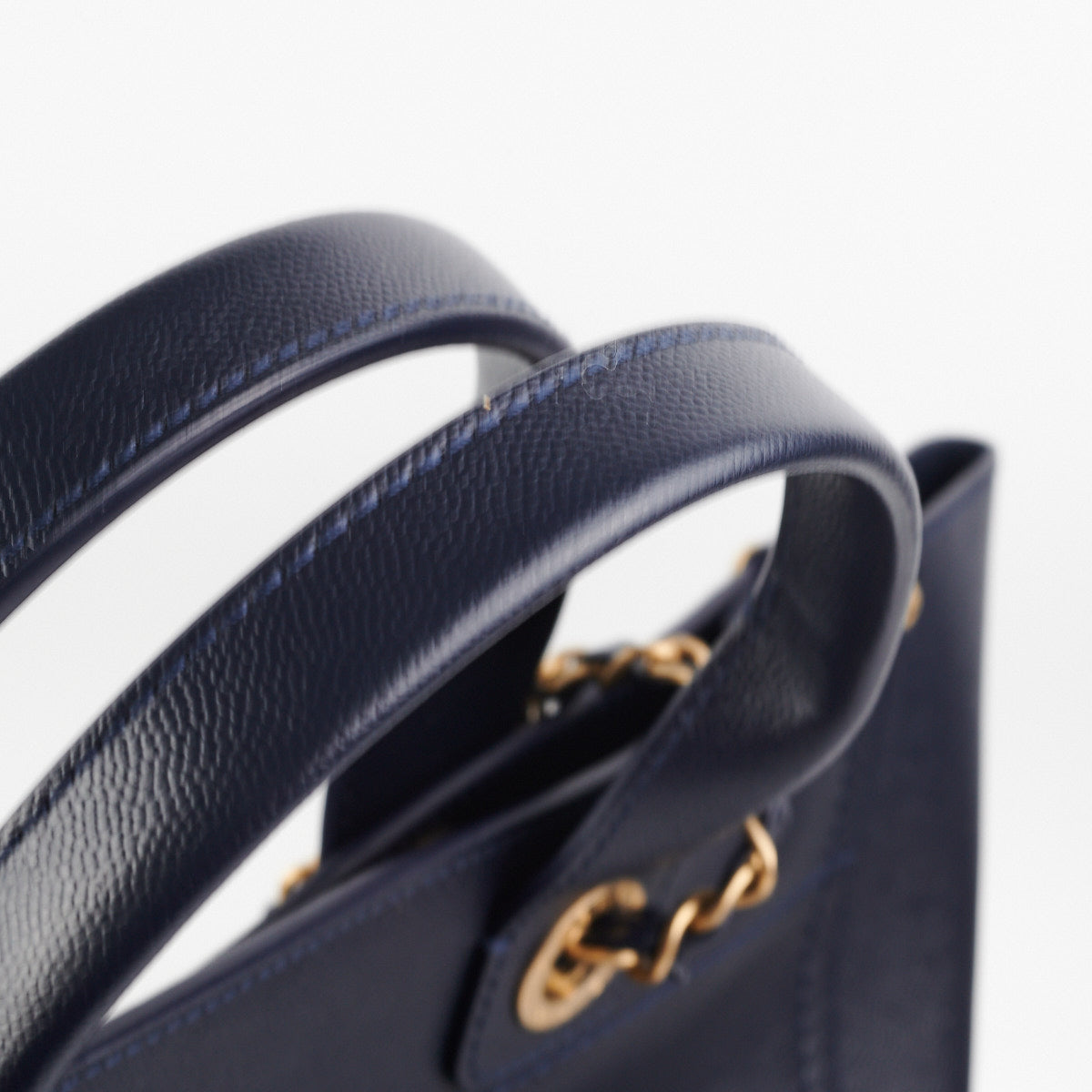 Chanel Deauville Small Caviar Tote Navy