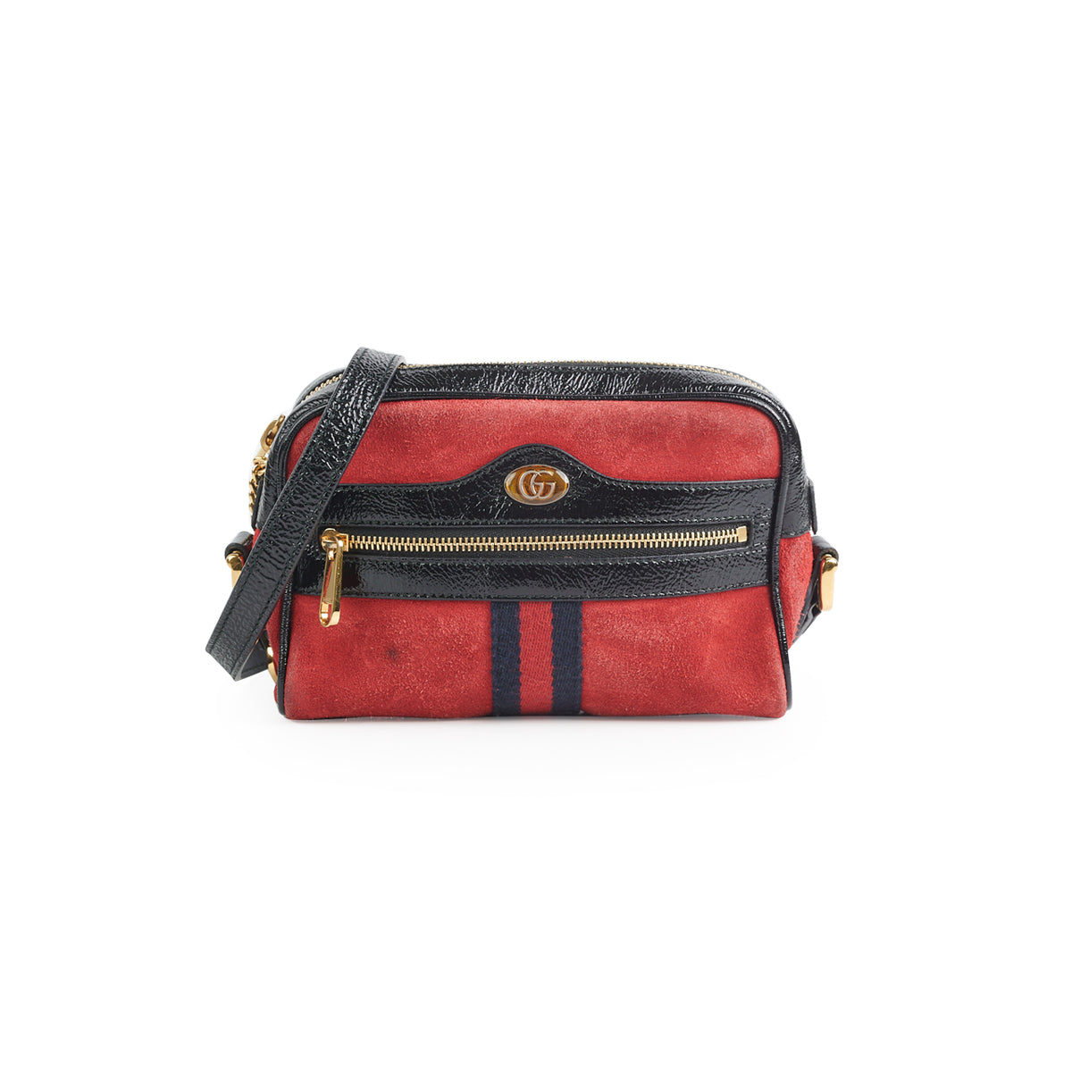 Gucci   Nubuck Camera Bag Red