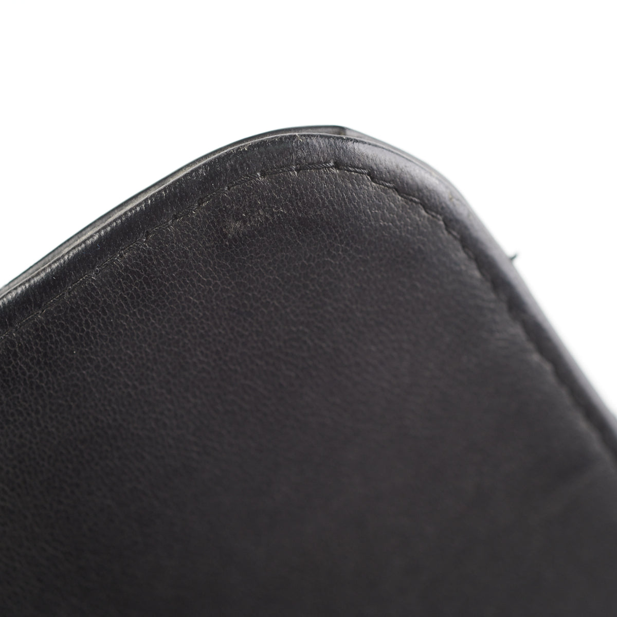 Chanel  Vertical Half Flap Black Shiny Leather