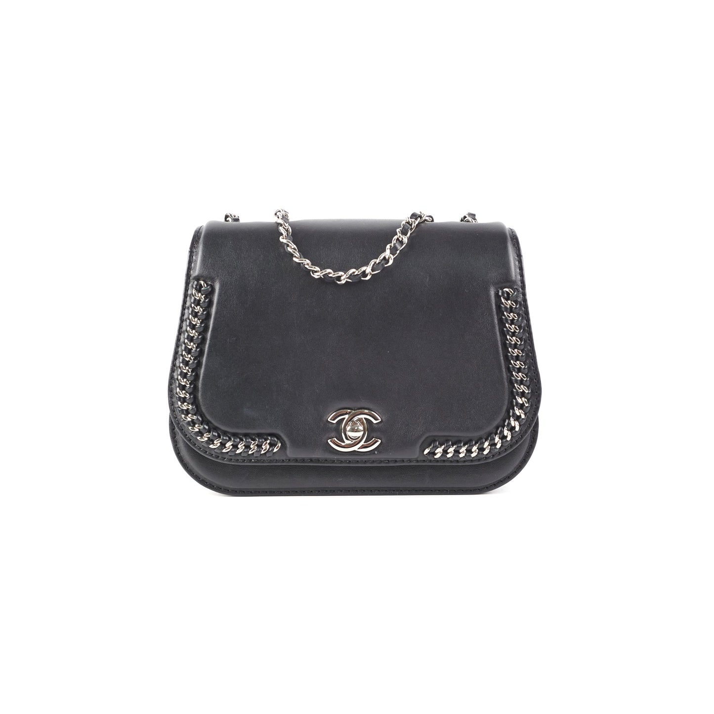 Chanel Seasonal Chain Flap Calfskin Shoulder Bag