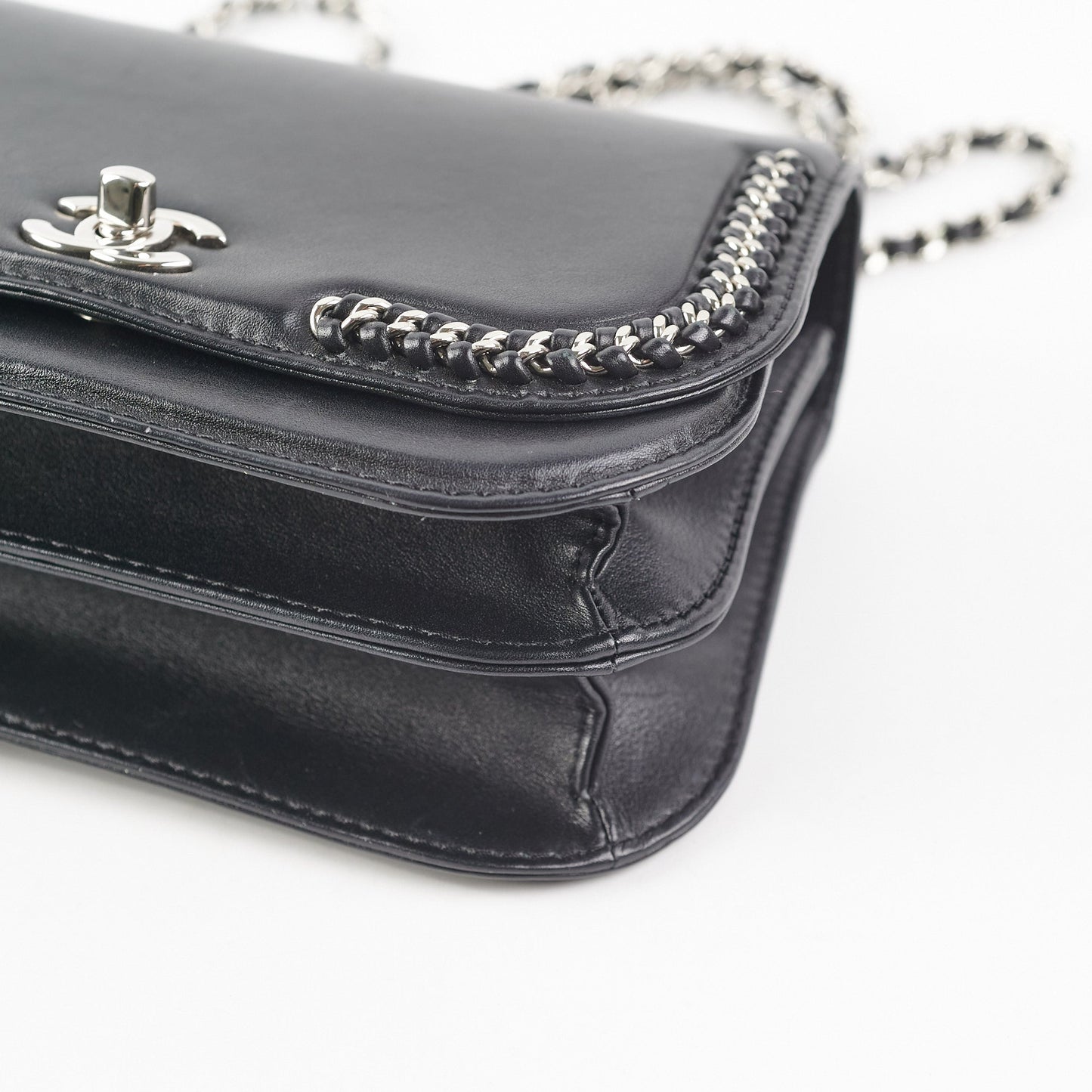 Chanel Seasonal Chain Flap Calfskin Shoulder Bag