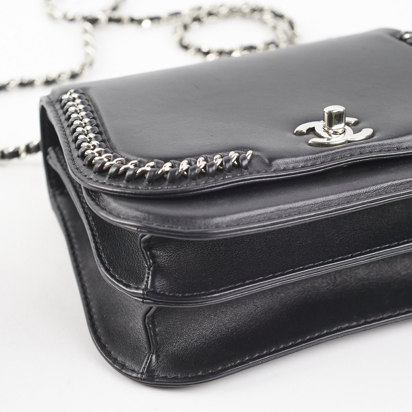 Chanel Seasonal Chain Flap Calfskin Shoulder Bag