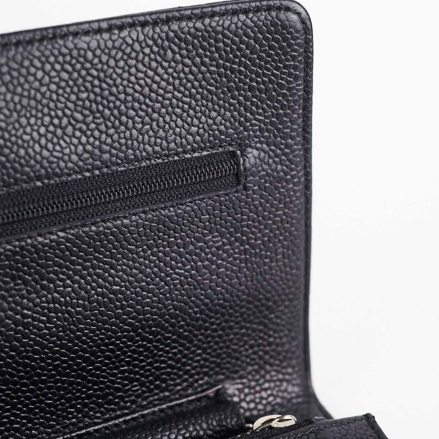 Chanel Caviar Wallet on Chain WOC Black
