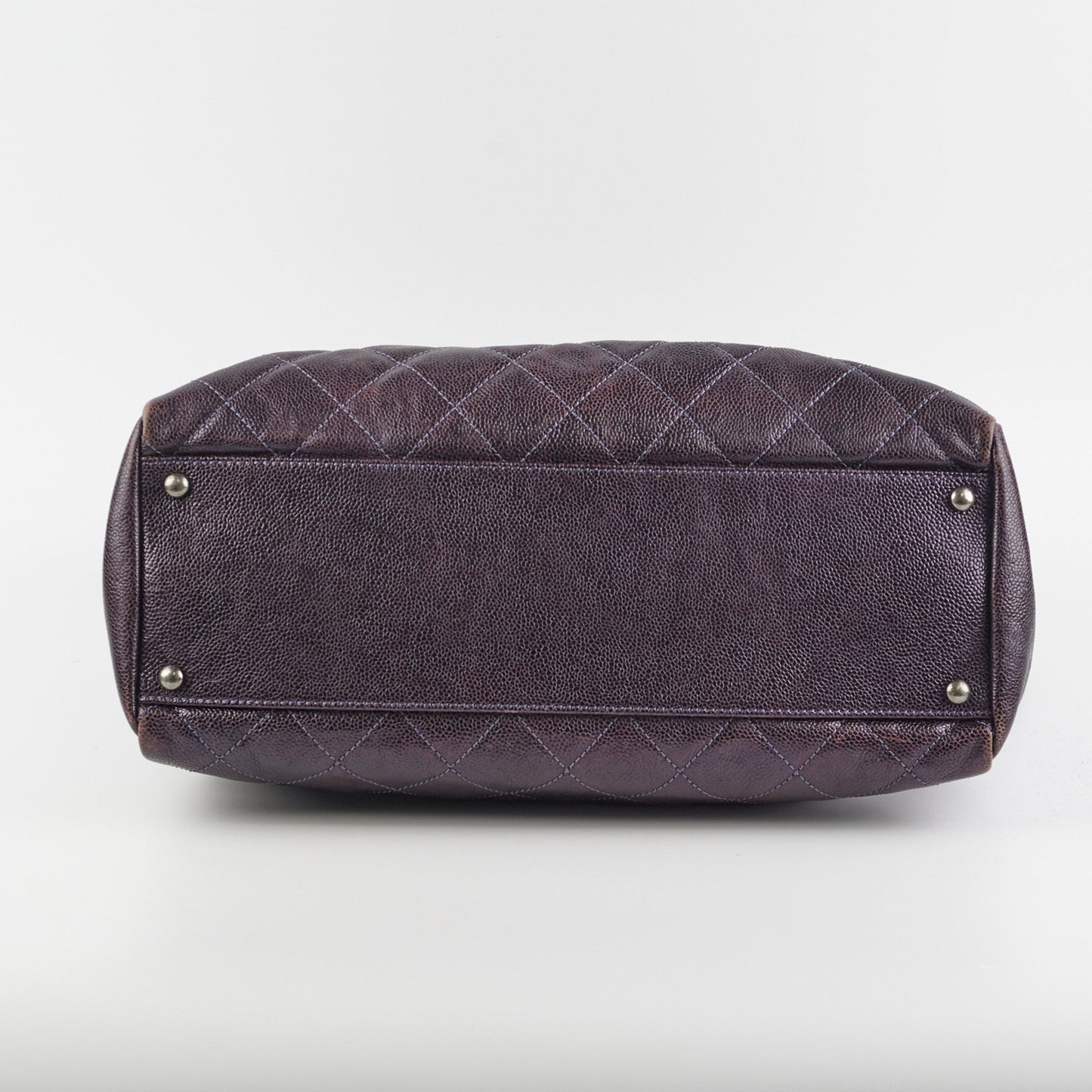 Chanel Dark Purple Caviar Shoulder Bag