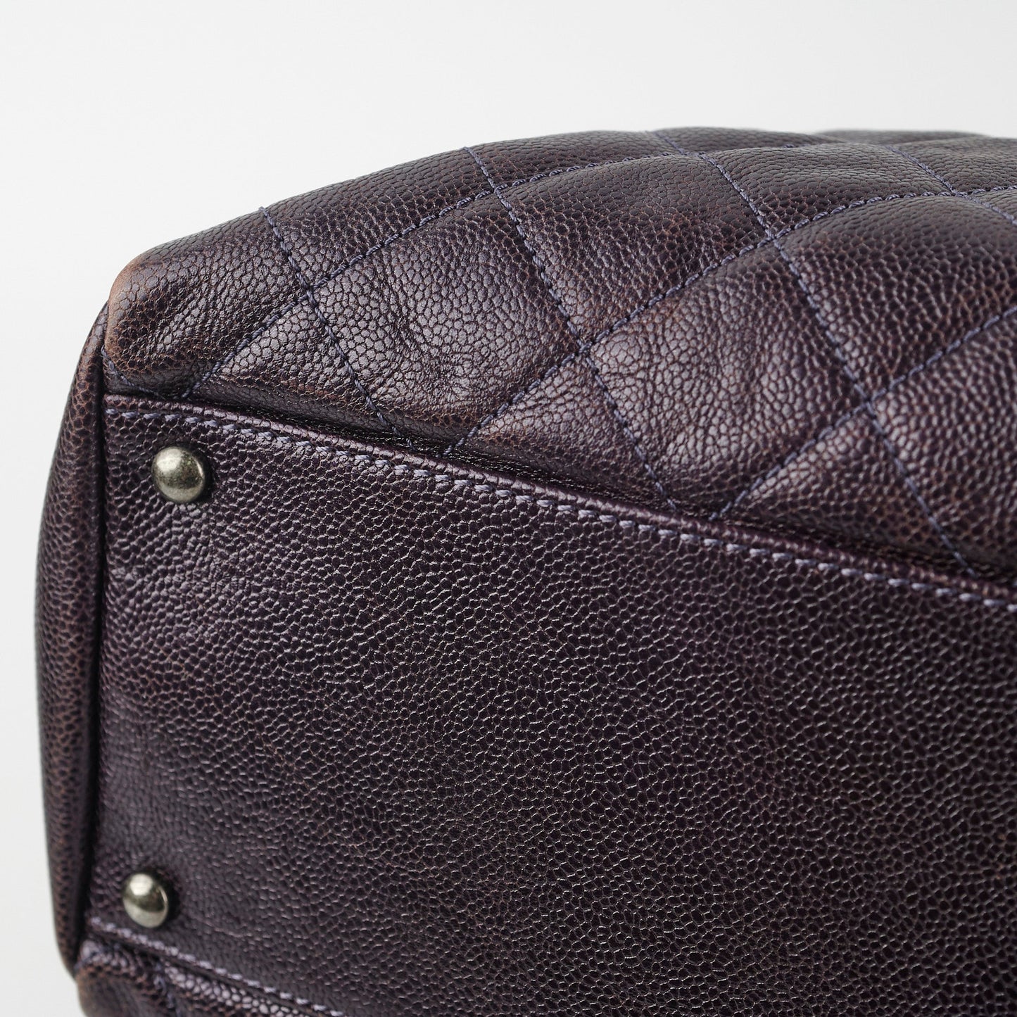 Chanel Dark Purple Caviar Shoulder Bag