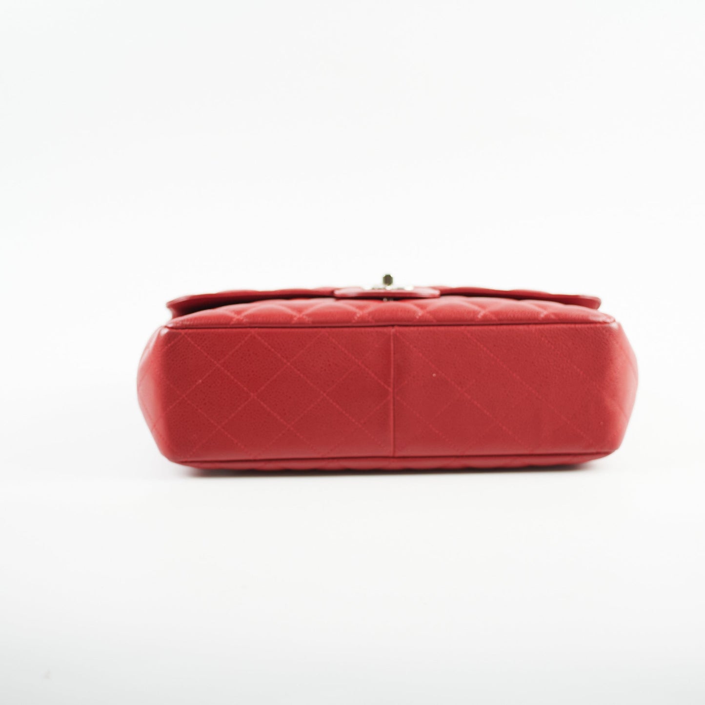 Chanel Caviar Jumbo Single Flap Red