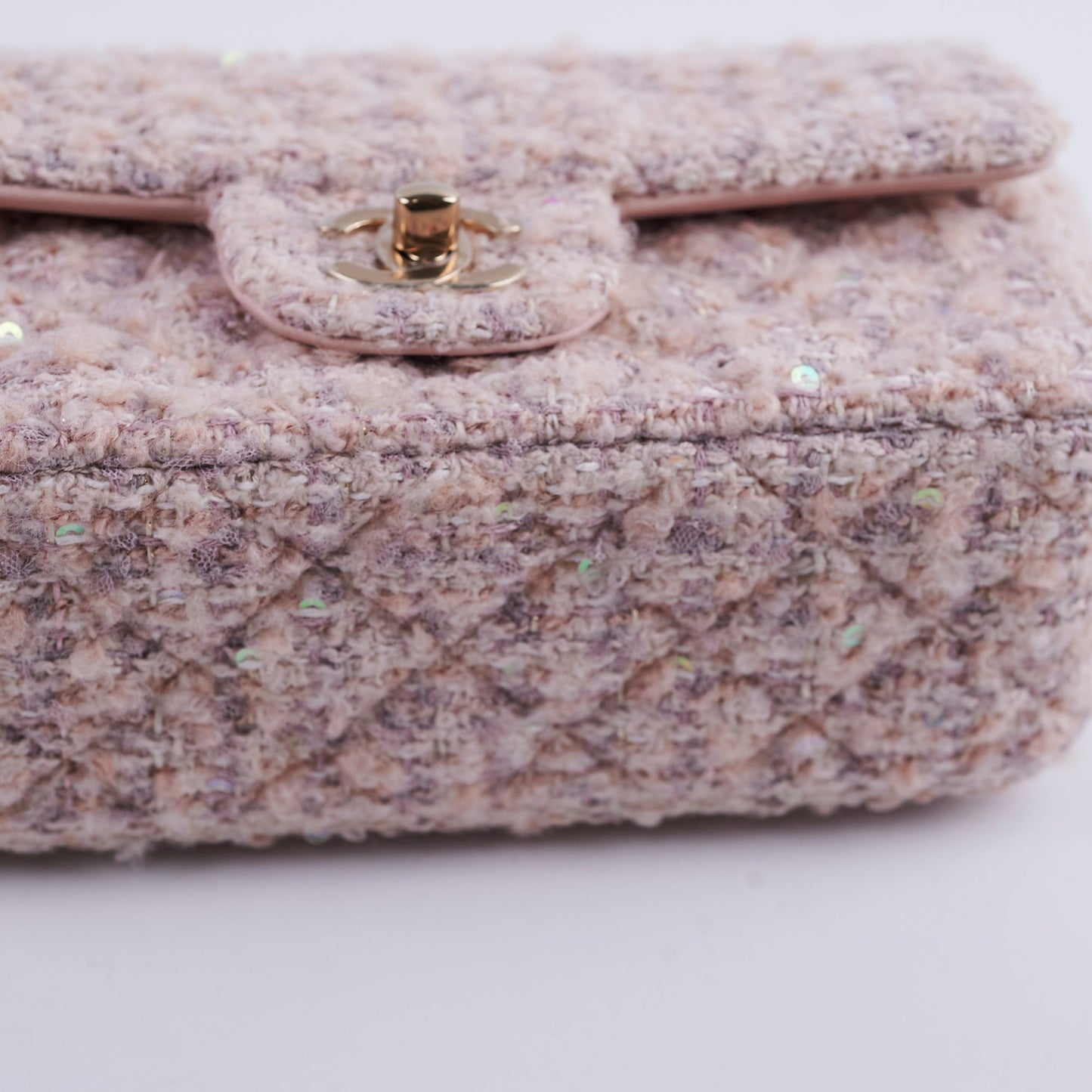 Chanel Tweed Mini Rectangular Light Pink Microchip 2024