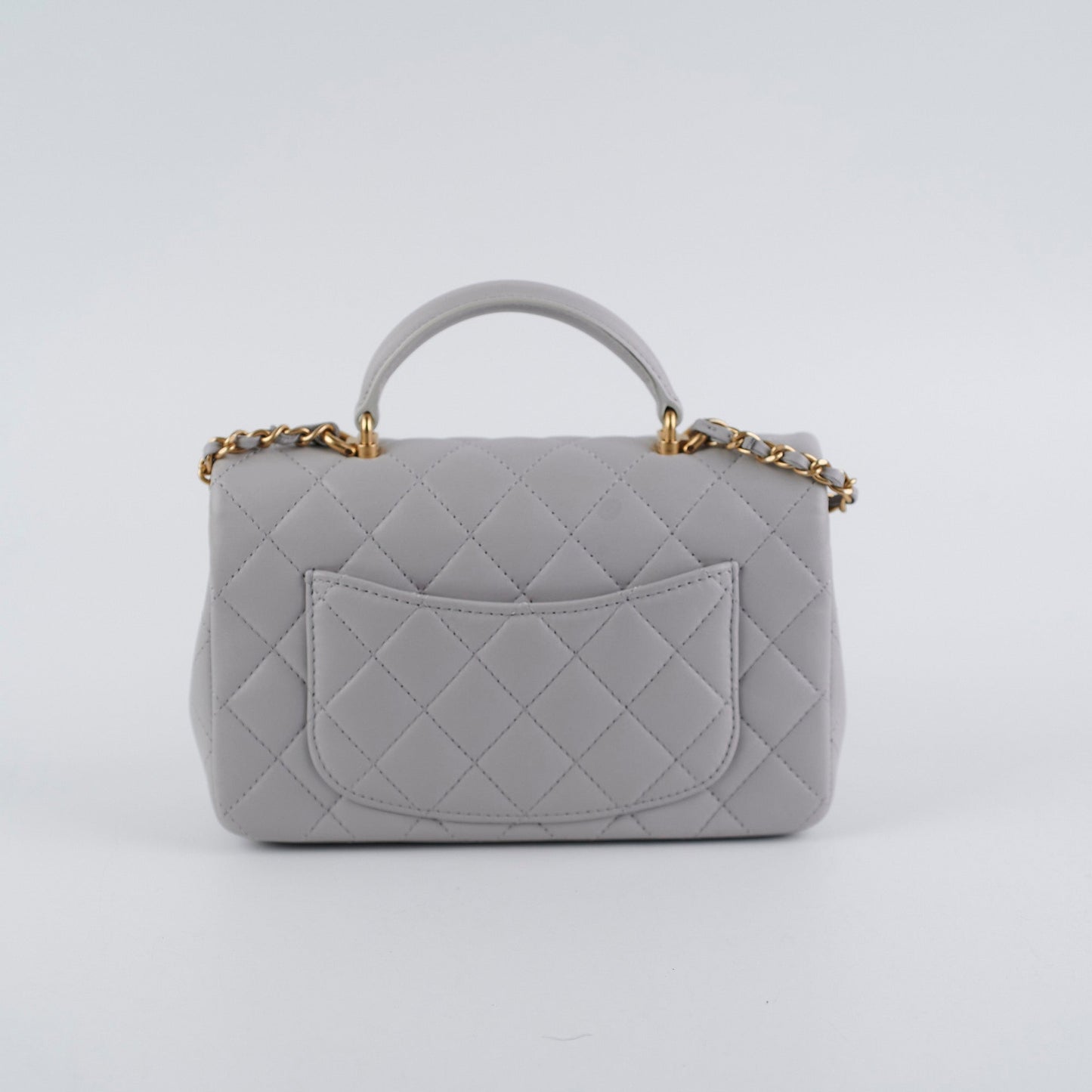 ITEM 28 - Chanel Mini Rectangular Grey Top Handle