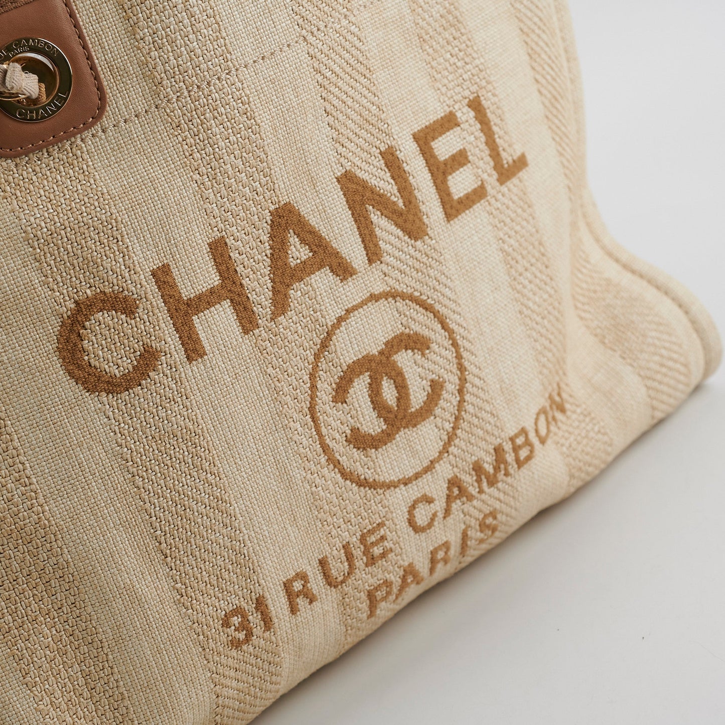 Chanel Deauville Small Beige Tote