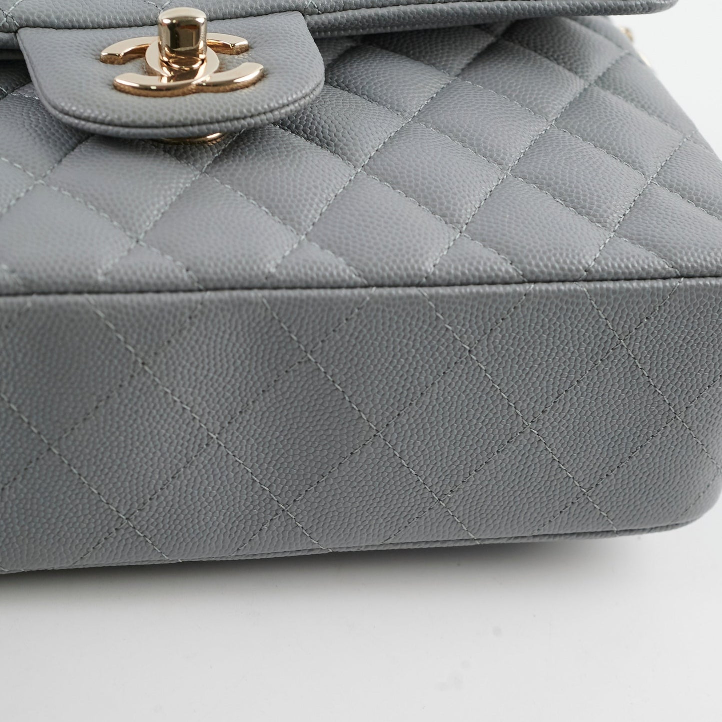 Chanel Classic Small Caviar Flap Grey 29 Series
