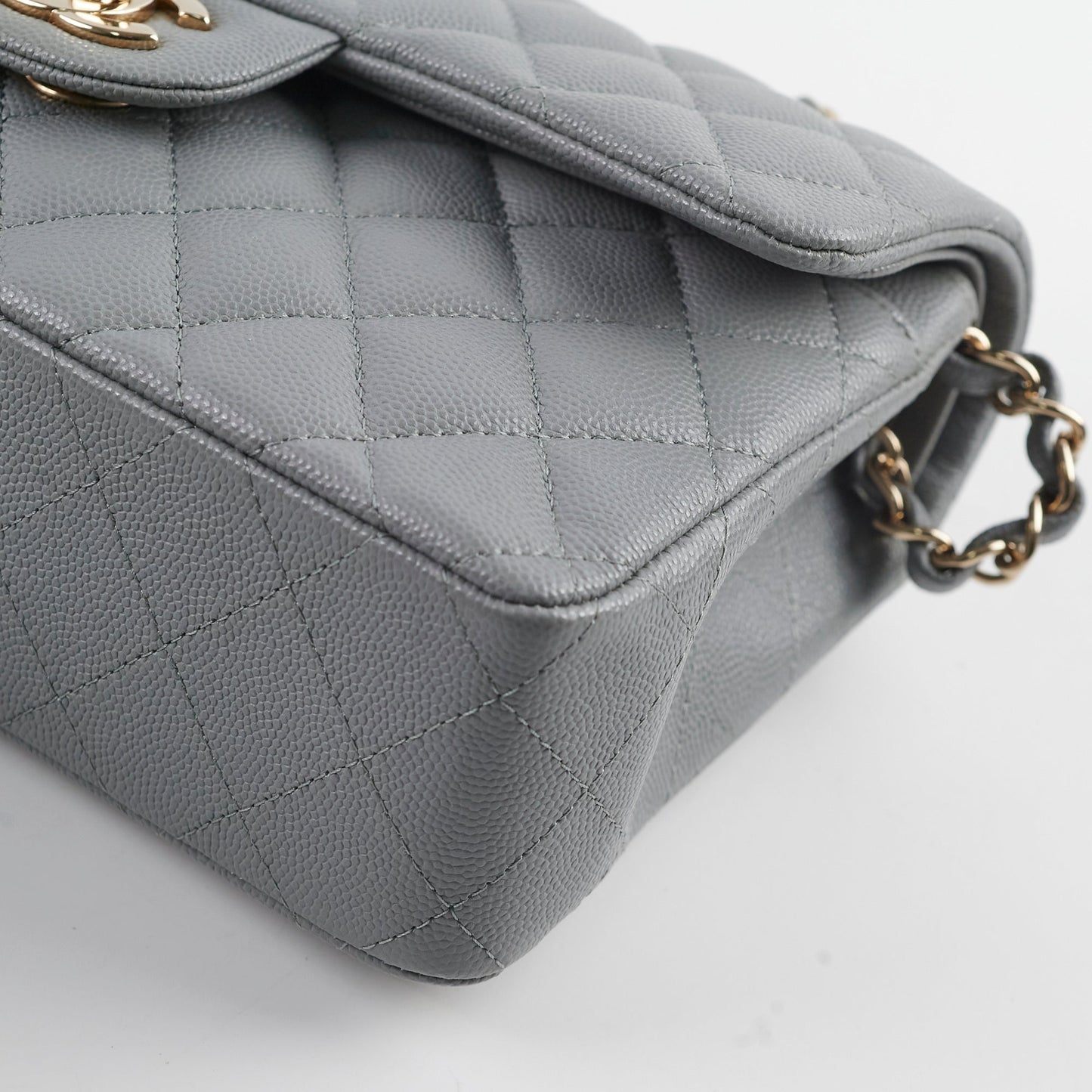 Chanel Classic Small Caviar Flap Grey 29 Series