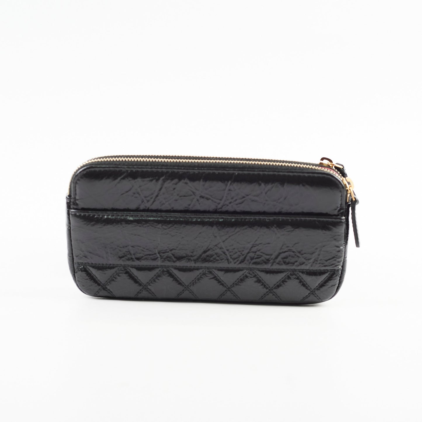 Chanel Double Zip Wallet On Chain WOC Black
