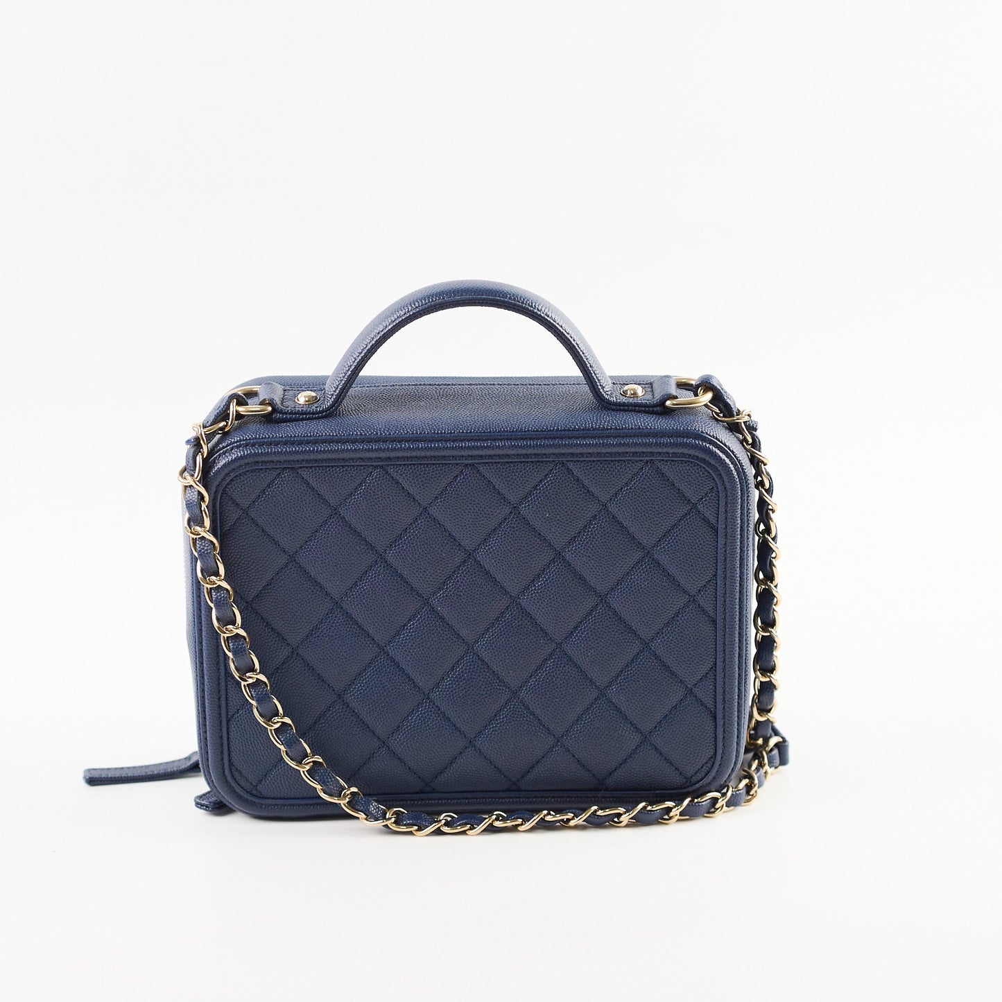 Chanel Filigree Vanity Navy Blue Caviar - Series 29