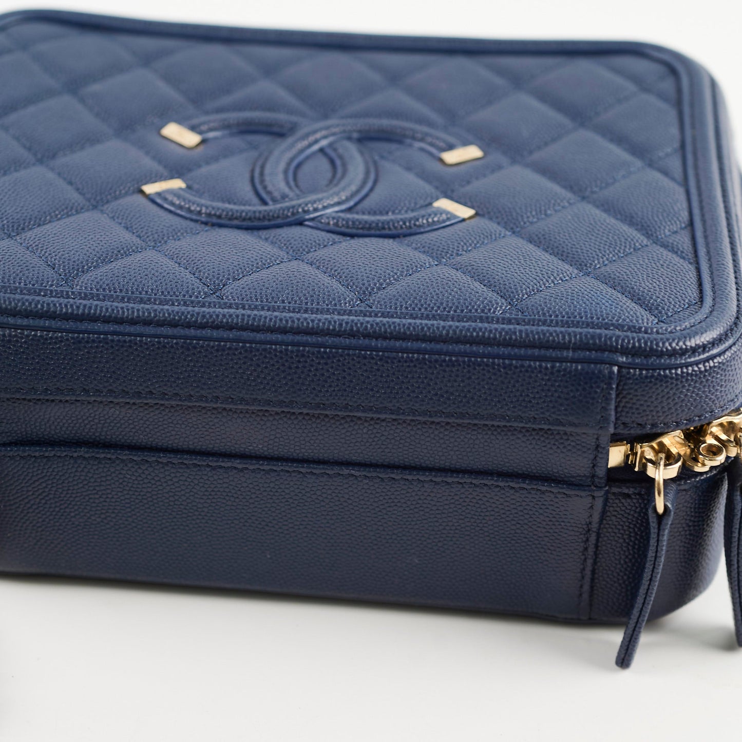 Chanel Filigree Vanity Navy Blue Caviar - Series 29