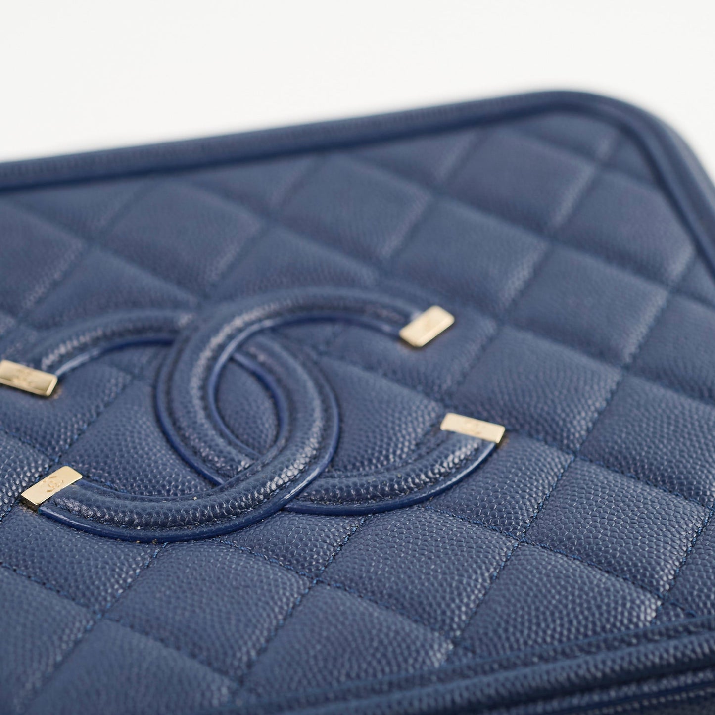 Chanel Filigree Vanity Navy Blue Caviar - Series 29