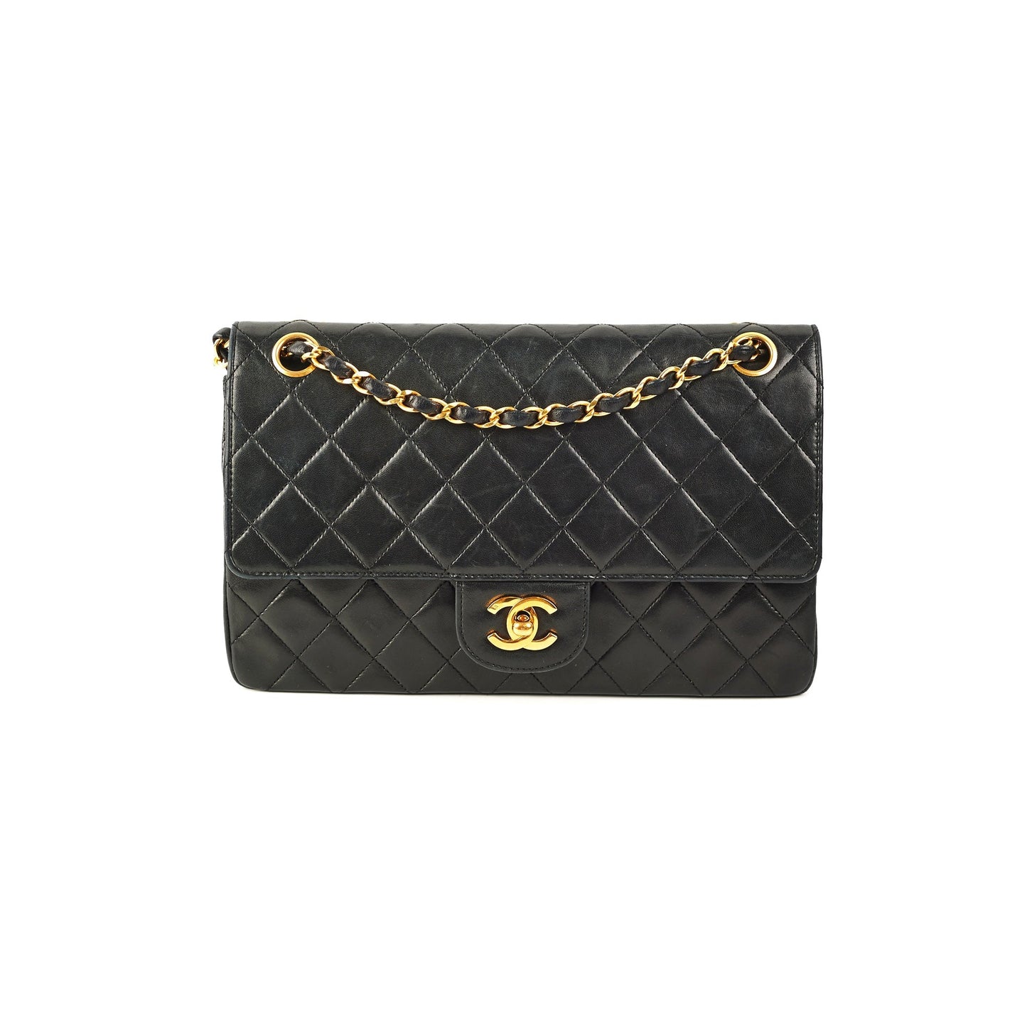 Chanel  Quilted Medium/Large Classic Flap Black