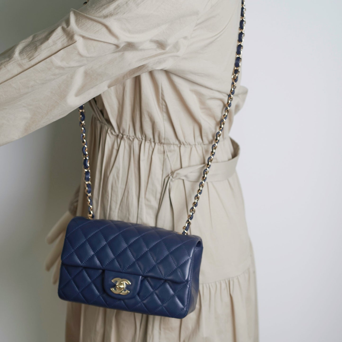 Chanel Mini Rectangular Navy