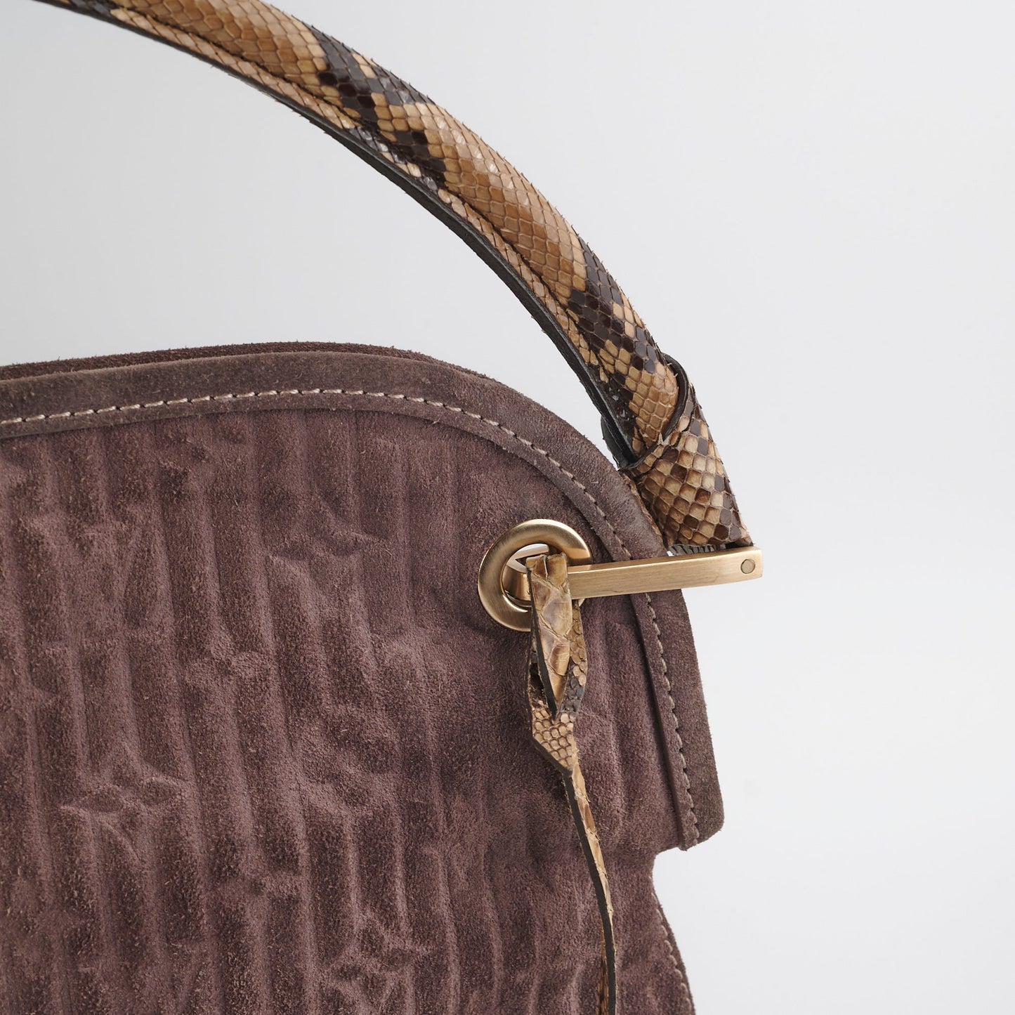 Louis Vuitton Monogram Suede Python Whisper Bag