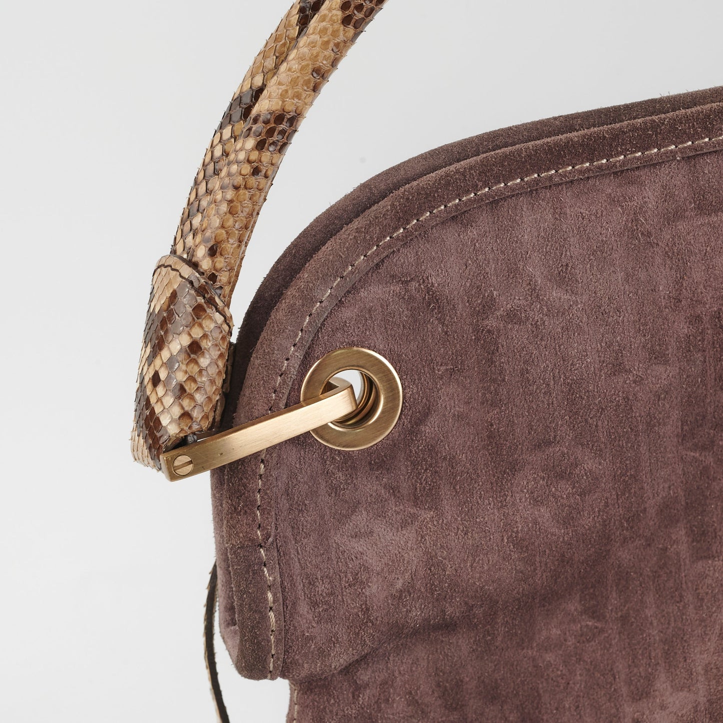Louis Vuitton Monogram Suede Python Whisper Bag