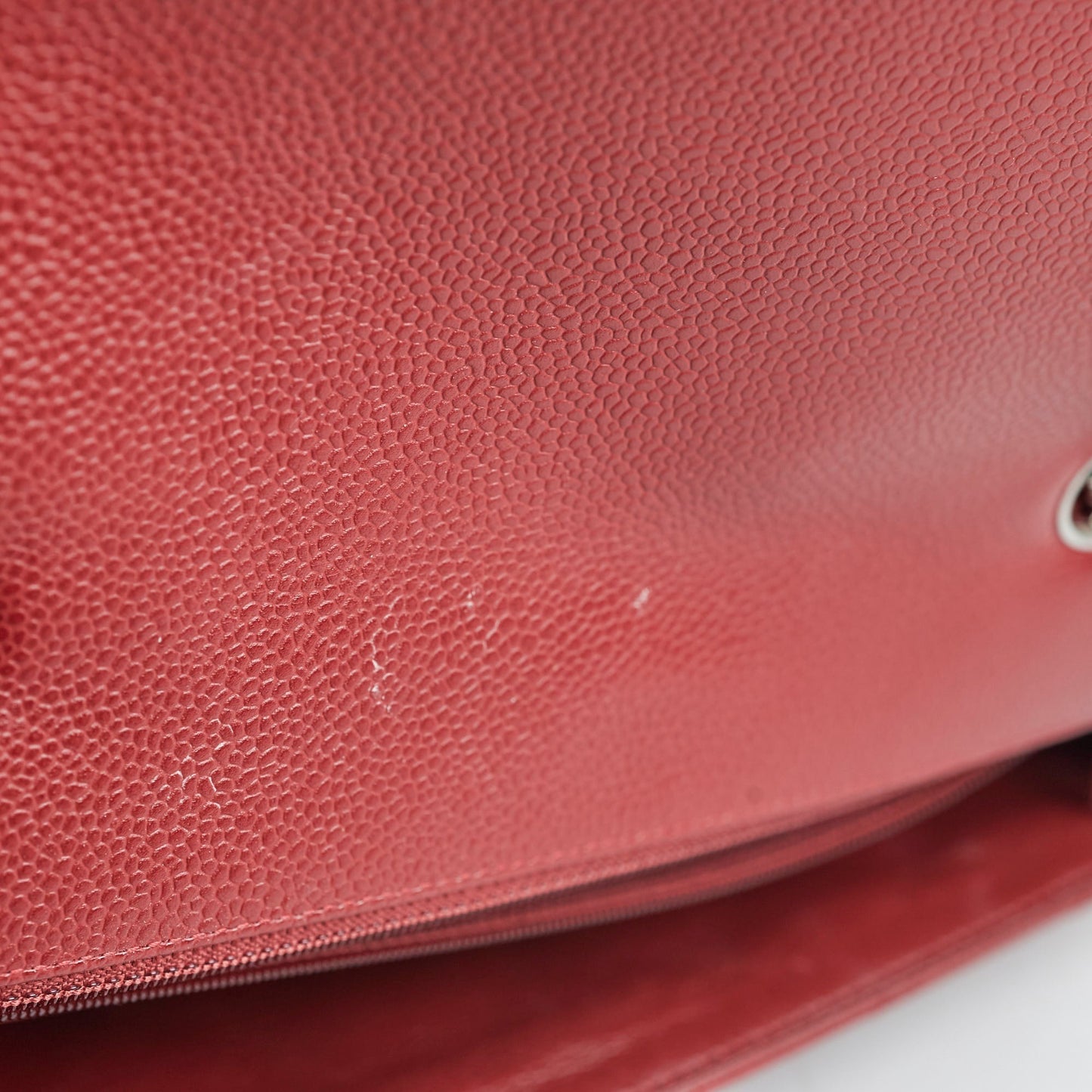 Chanel Classic Jumbo Single Flap Caviar Red - Series 12