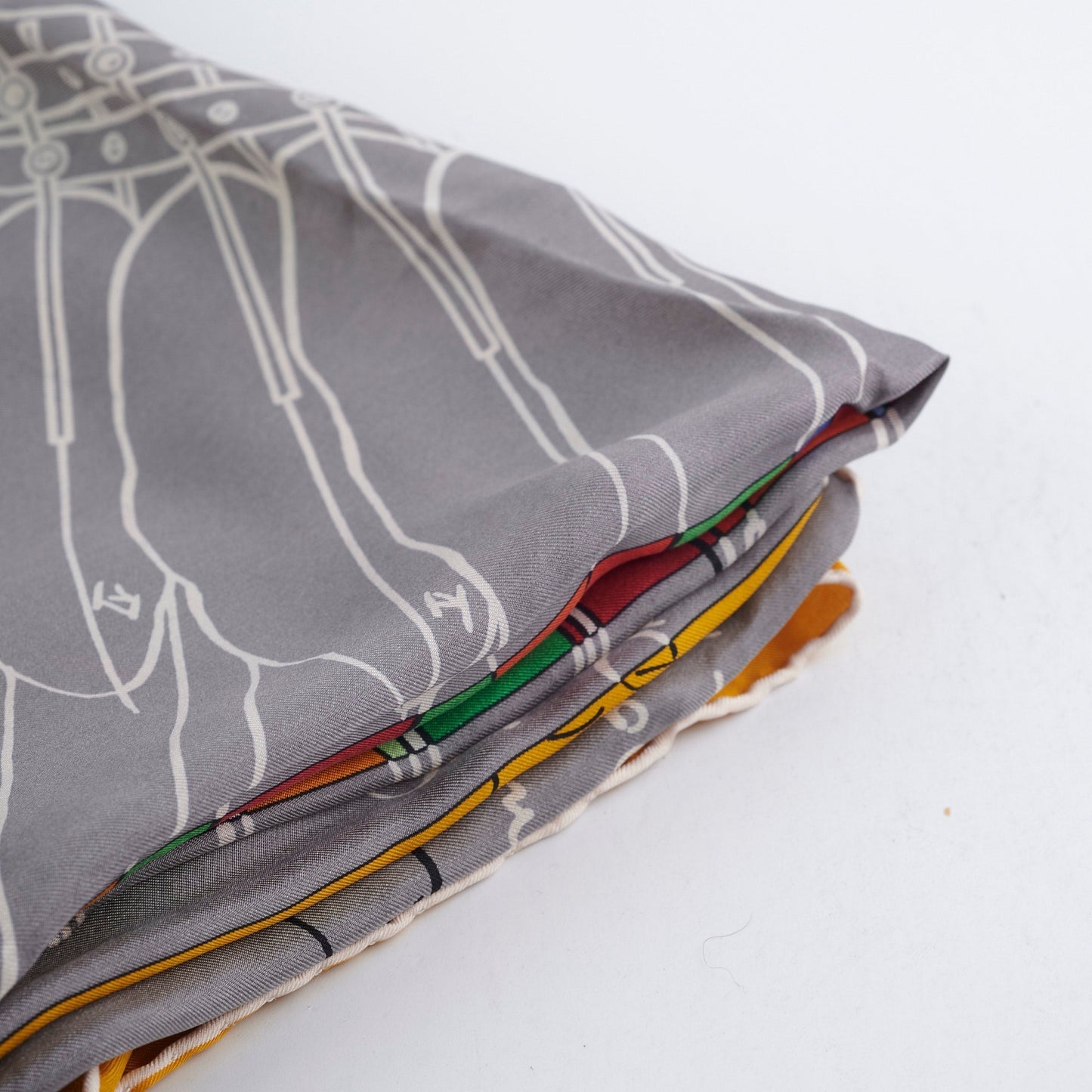 Hermes Grey/Yellow 140cm Scarf