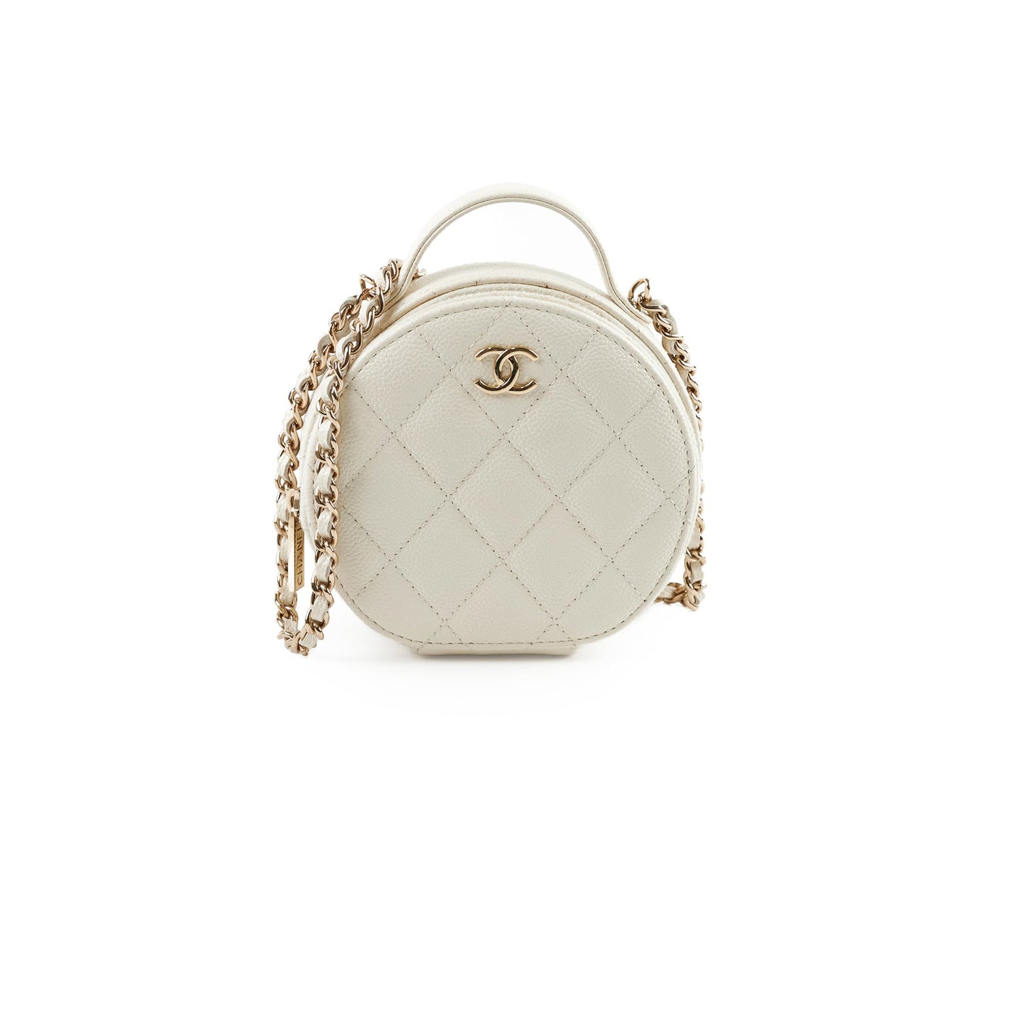 Chanel Small Round White Crossbody