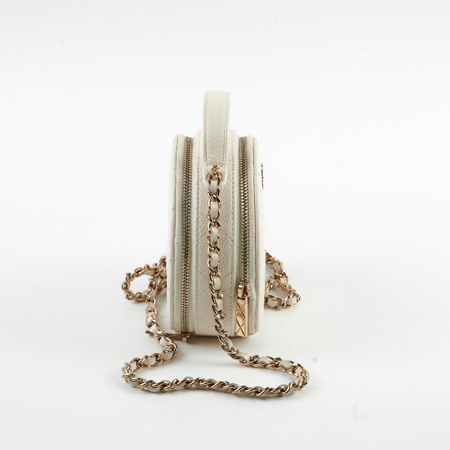 Chanel Small Round White Crossbody